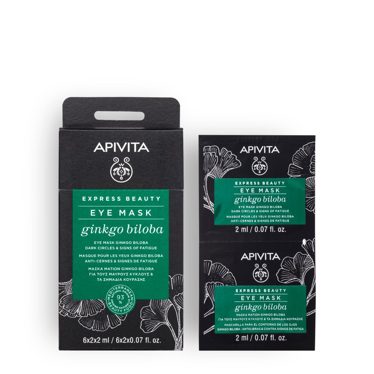 MASCARILLA GINKGO BILOBA MASCARILLA DE OJOS 2X2ML APIVITA