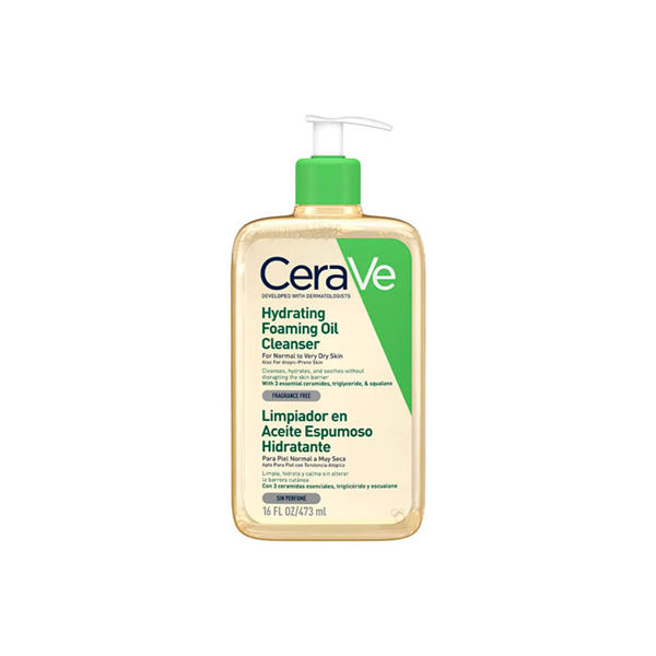 CERAVE LIMPIADOR ACEITE ESPUMOSO HIDRATANTE 1 ENVASE 473 ML