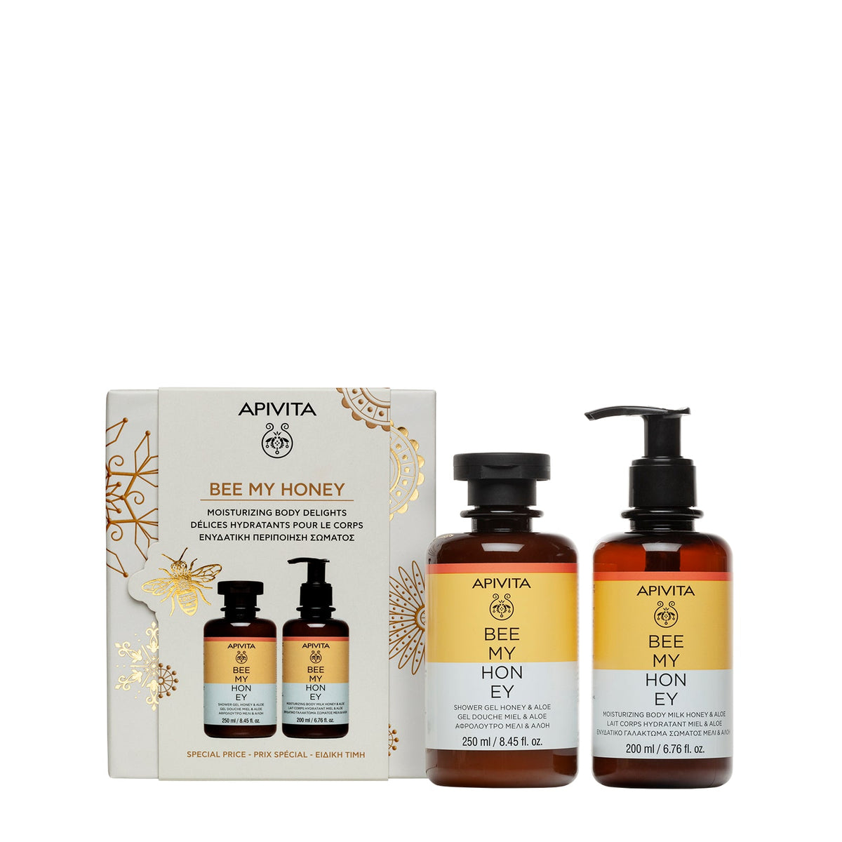 Apivita Pack Bee My Honey Gel de Ducha y Body Milk