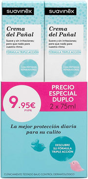 DUPLO CREMA PAÑAL CUIDADO DIARIO 2X75 ML SUAVINEX