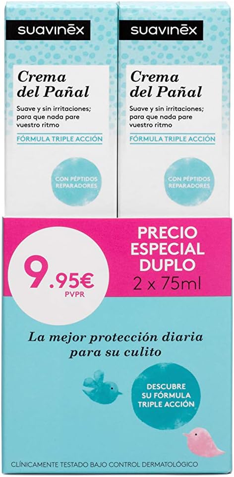 DUPLO CREMA PAÑAL CUIDADO DIARIO 2X75 ML SUAVINEX