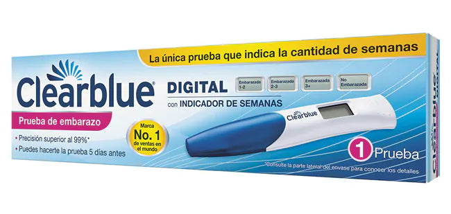 CLEARBLUE PRUEBA DIGITAL TEST DE EMBARAZO INDICADOR DE SEMAN