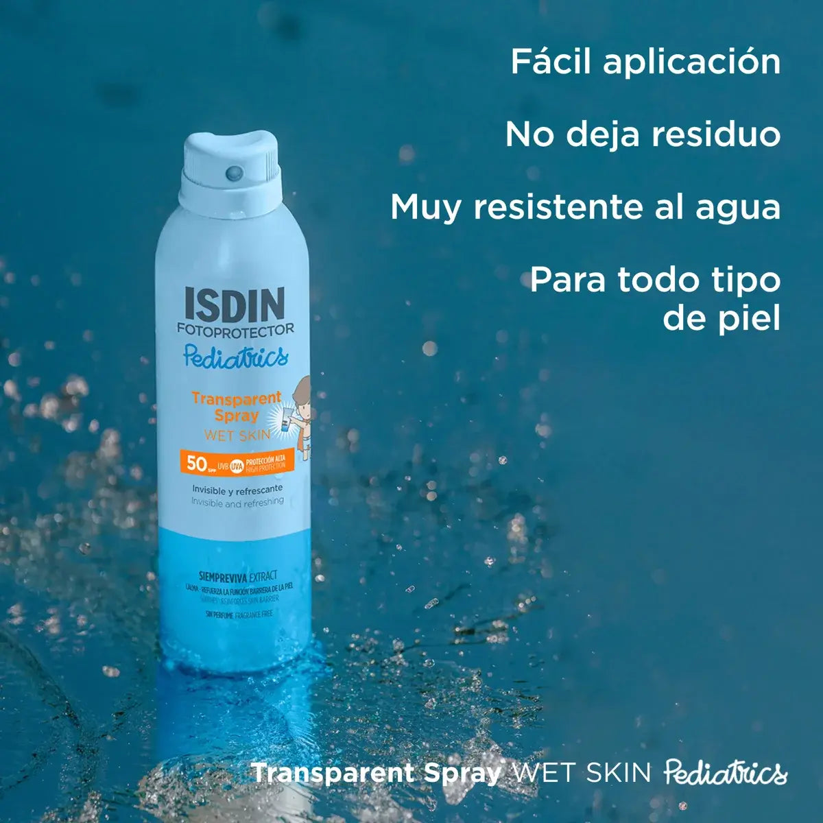 TRANSPARENT WET SKIN PEDIATRICS SPRAY ISDIN SPF 50 250ML