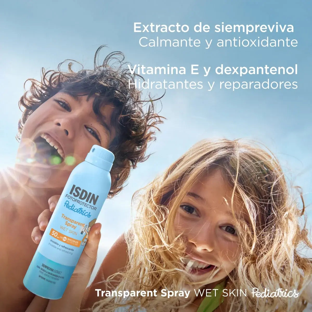 TRANSPARENT WET SKIN PEDIATRICS SPRAY ISDIN SPF 50 250ML