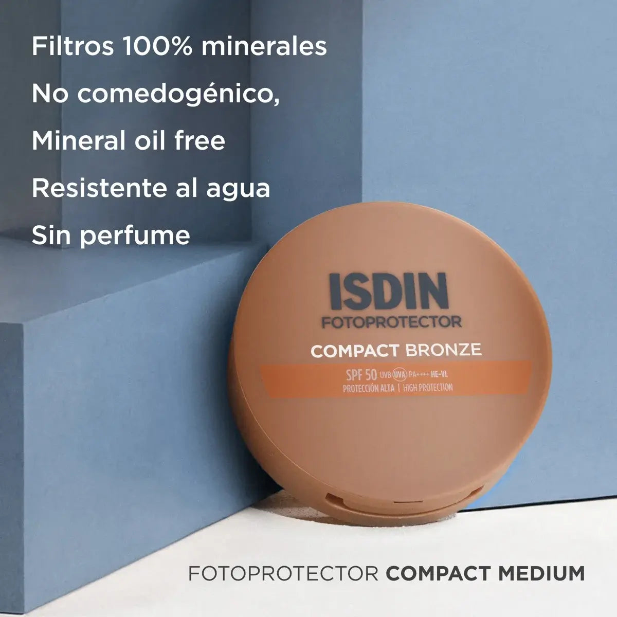 MAQUILLAJE COMPACTO BRONCE SPF 50+ OIL FREE ISDIN