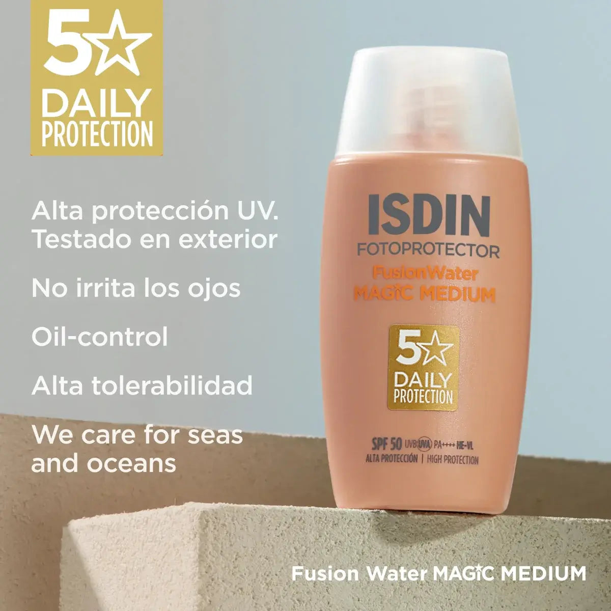 FOTOPROTECTOR ISDIN SPF 50 FUSION WATER COLOR MEDIUM 50ML