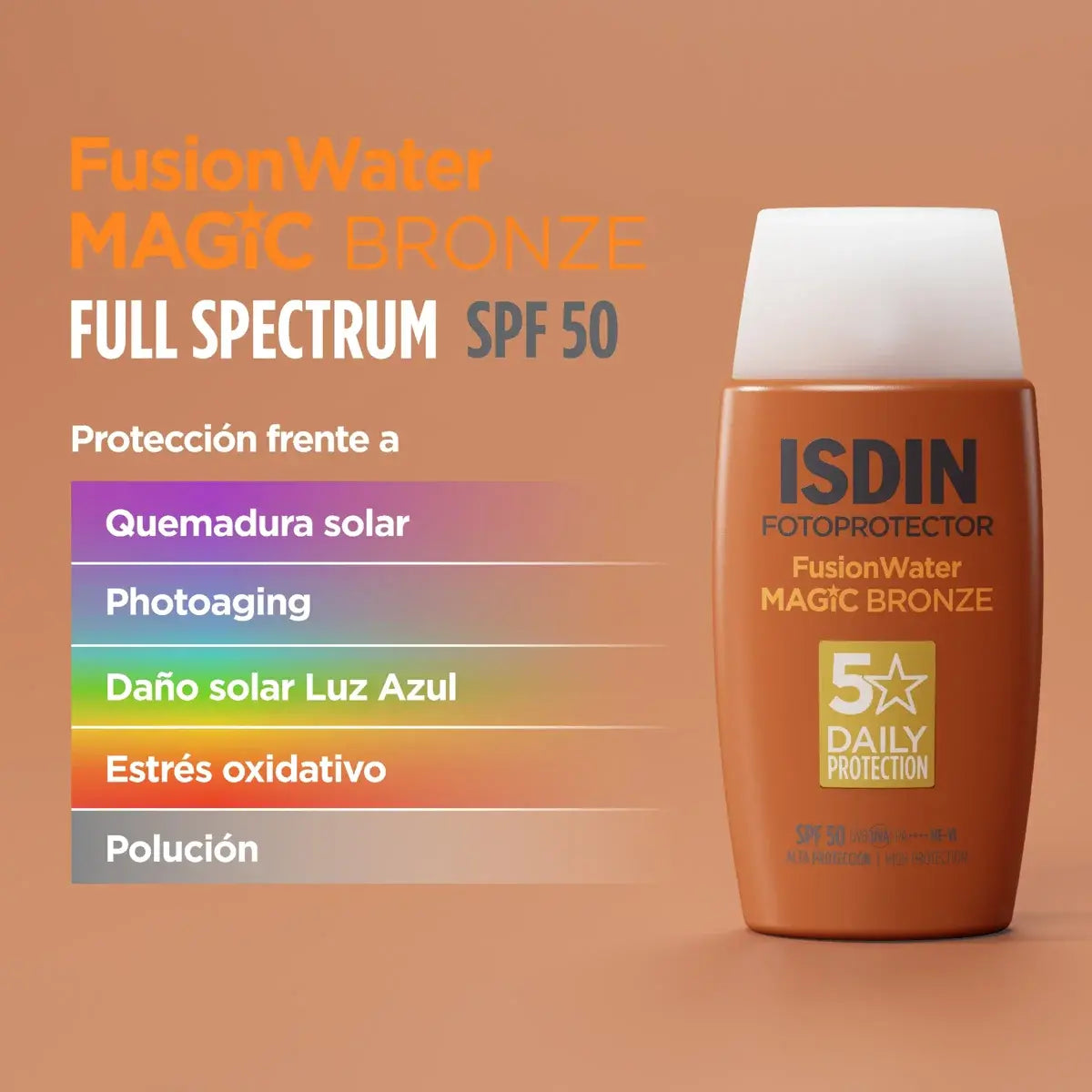 FOTOPROTECTOR ISDIN SPF 50 FUSION WATER COLOR BRONZE 50ML