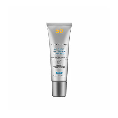 Fotoprotector facial Skinceuticals Oil Shield UV Defense SPF 50 matificante para piel grasa 30 ml