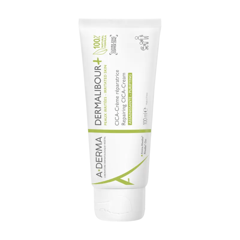 A-Derma Dermalibour+ Crema Reparadora Purificante 100 ml para pieles irritadas, frágiles o agredidas. Alivia rojez, picor y tirantez.