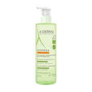 A-Derma Exomega Control Gel Emoliente para rostro, cuerpo y cabello de pieles atópicas y secas, 500ml