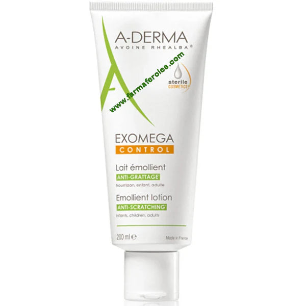 A-Derma Exomega Control Leche Emoliente anti-rascado para piel seca y atópica 200 ml