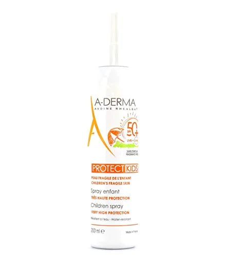 A-Derma Protect Spray Solar SPF 50+ Kids, muy alta protección para piel delicada de niños