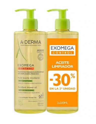 PACK EXOMEGA CONTROL ACEITE LIMPIADOR 2 X 500 ML ADERMA