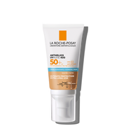 Anthelios Crema Hidratante SPF 50+ Color con pigmentos adaptativos para protección solar facial de amplio espectro.