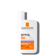 Protector solar facial Anthelios UV Mune 400 Fluido Antimanchas SPF 50+ con Melasyl y Mexoryl 400, protección UVA UVB y tono uniforme.