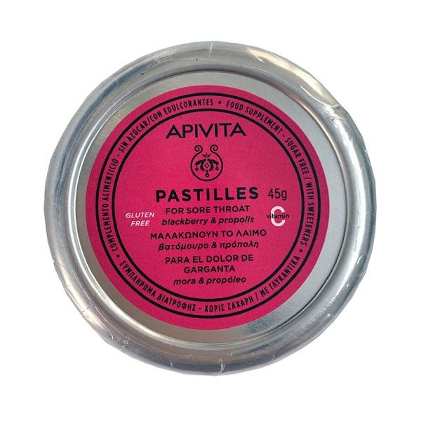 PASTILLAS GARGANTA MORA Y PROPOLEO APIVITA 45G