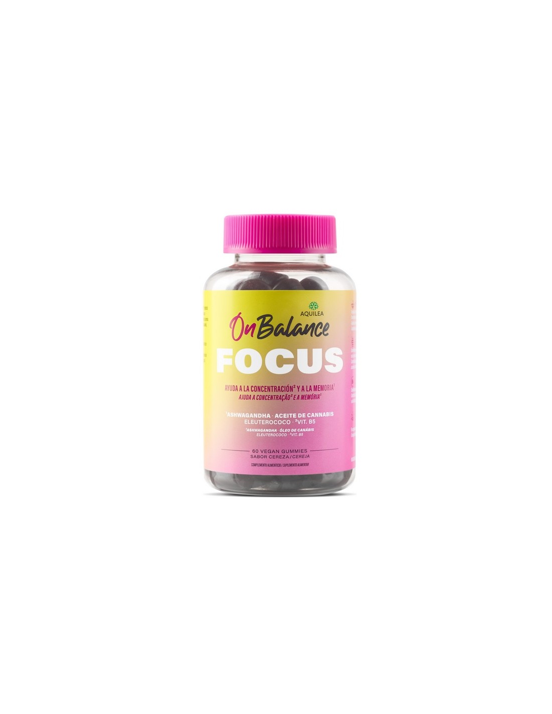 AQUILEA ONBALANCE FOCUS  60 GOMINOLAS SABOR CEREZA
