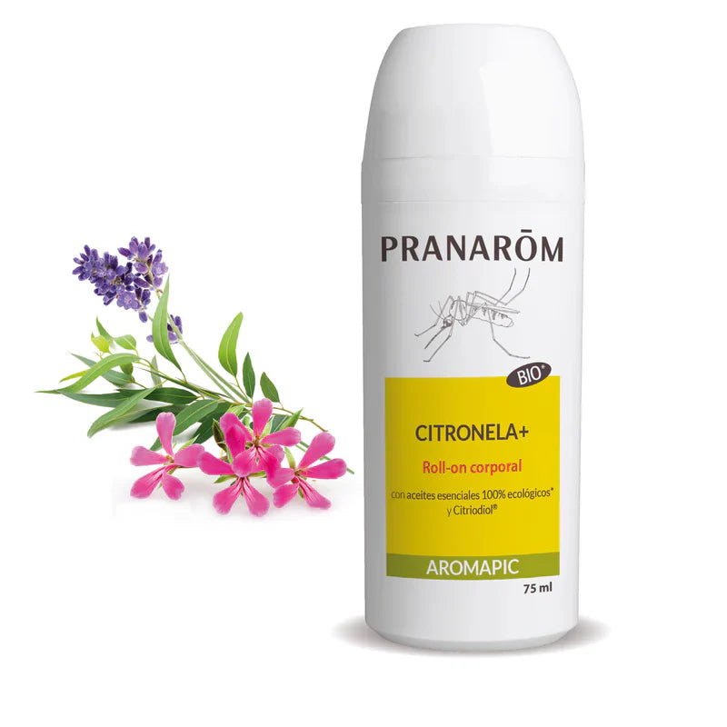 Pranarôm Aromapic Roll-On Corporal Citronela Bio 75ml para protección anti-mosquitos
