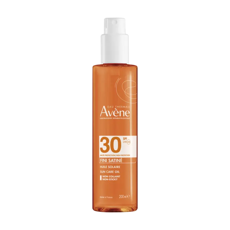 Avene Aceite Solar SPF 30 en spray 200 ml, protección corporal para piel sensible.