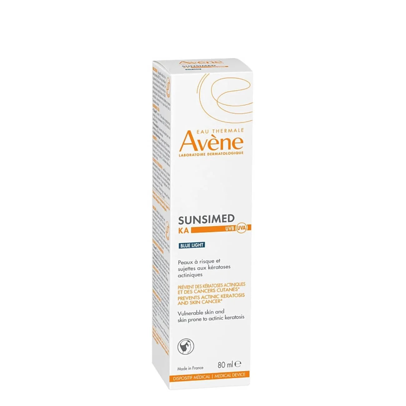 Avène Sunsimed KA 80ml, protector solar SPF50+ para prevenir queratosis actínica y fotoenvejecimiento.