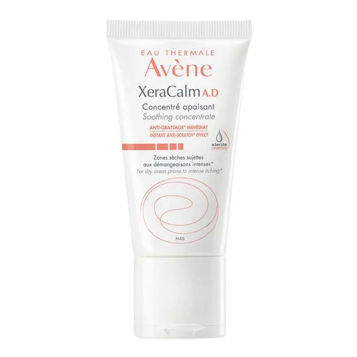 Avene Xeracalm AD Concentrado Calmante 50ml para piel atópica, seca o irritada en bebés y adultos.