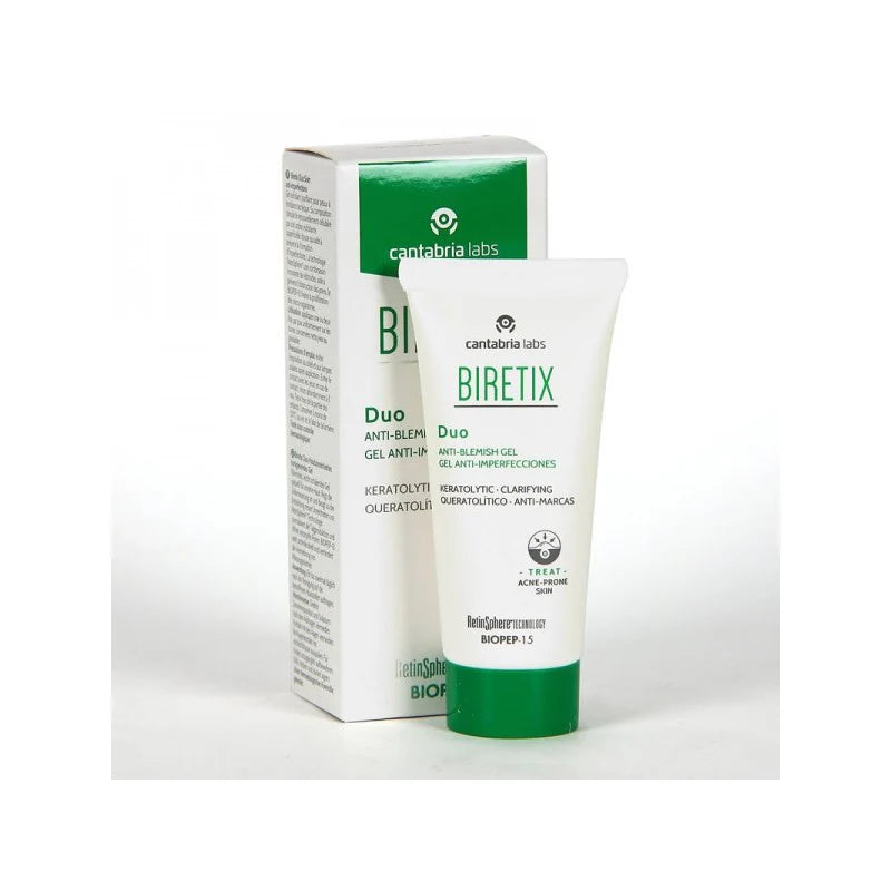 Biretix Duo Gel Anti-Imperfecciones para pieles grasas o con acné, 30 ml.