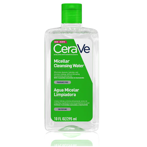 Agua Micelar Limpiadora Cerave 3 en 1 para piel sensible, hidrata y desmaquilla, 295ml.