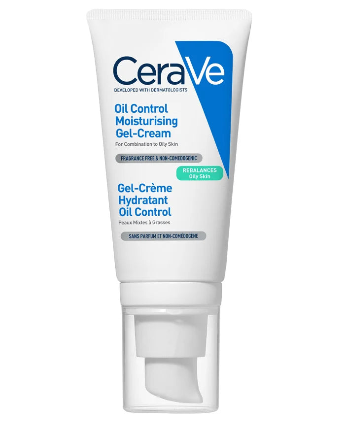 CeraveGel Crema Hidratante Oil Control para piel mixta a grasa con acabado mate 52 ml