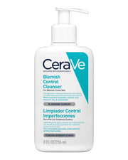 Limpiador facial Cerave Blemish Control para imperfecciones con ácido salicílico y niacinamida, 236 ml.