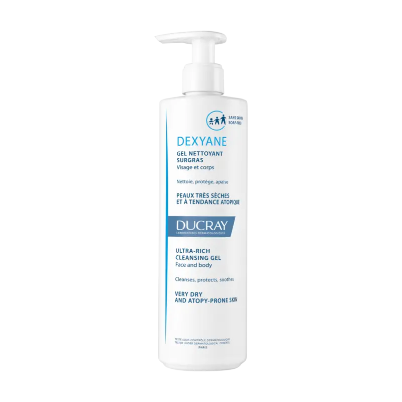 Ducray Dexyane Gel Limpiador Sobregraso 400ml para piel seca, irritada y atópica