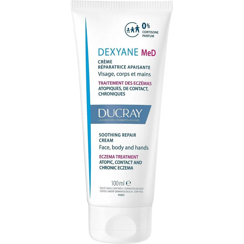 Ducray Dexyane Med Crema Reparadora Calmante 100ml para eczema en bebés, niños y adultos.