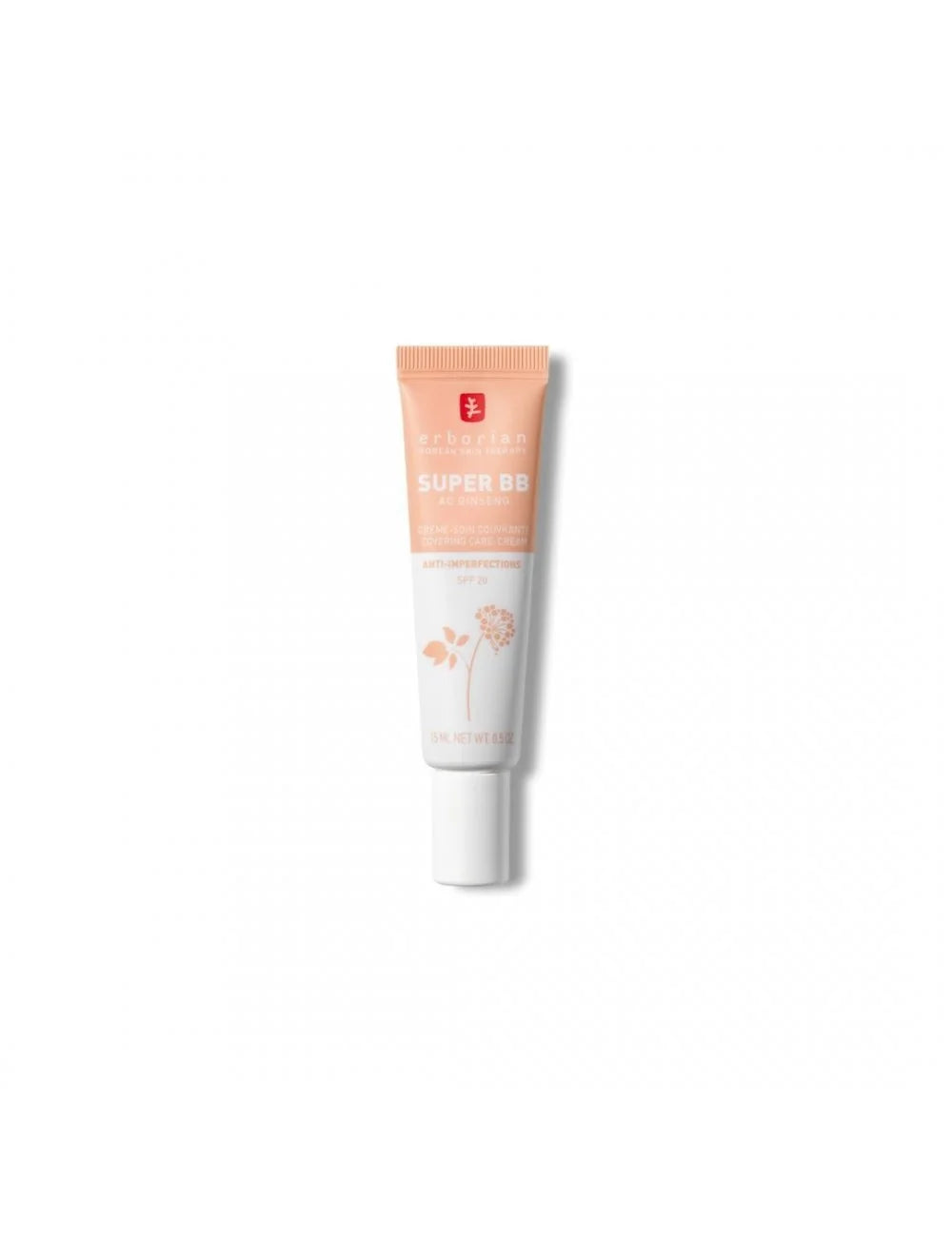 Crema Erborian Super BB Clair con niacinamida y protección SPF 20 para cubrir y tratar pieles con imperfecciones