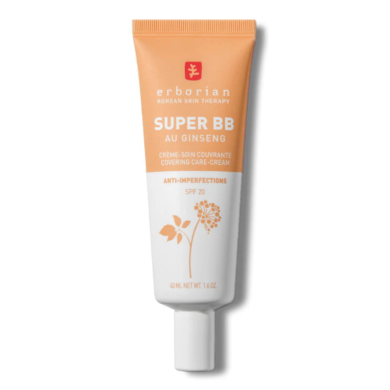 Crema Erborian Super BB tono Doré de alta cobertura con SPF 20 para pieles con imperfecciones