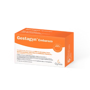 Cápsulas Gestagyn Embarazo, complemento alimenticio con nutrientes esenciales para el desarrollo del bebé y la salud de la madre.