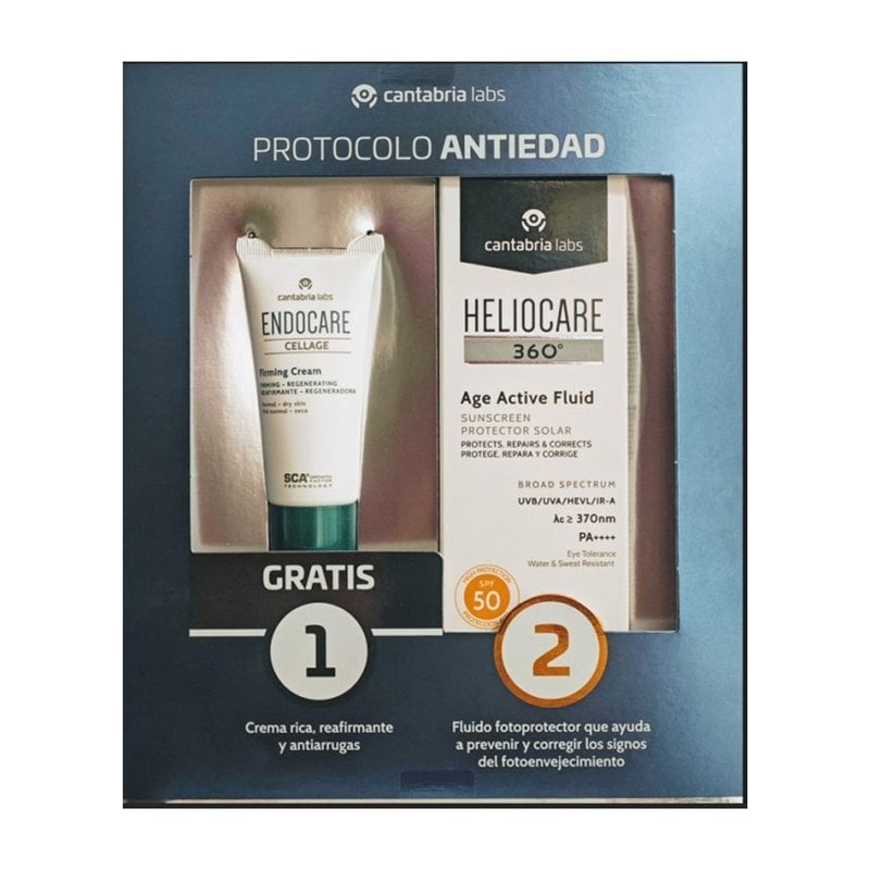 PACK HELIOCARE 360 AGE ACTIVE FLUID + FIRMING CREAM