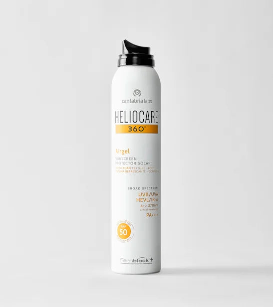 Fotoprotector Heliocare 360 Fluido Airgel SPF 50+ 60ml, espuma protectora corporal y facial de amplio espectro