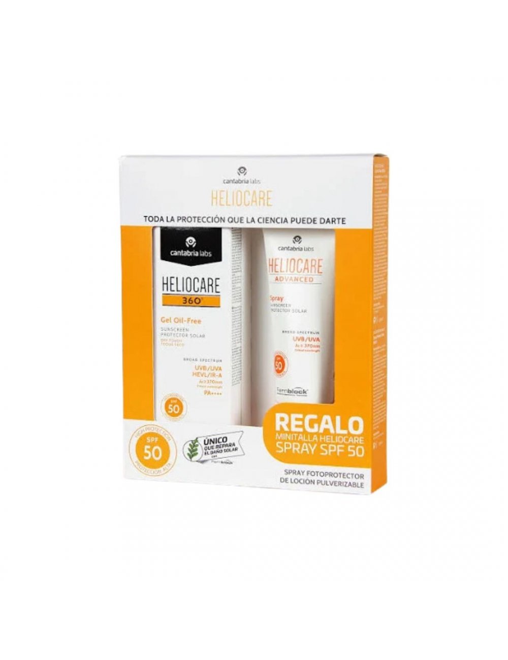 PACK HELIOCARE 360 GEL OIL FREE + SPRAY SPF 50+