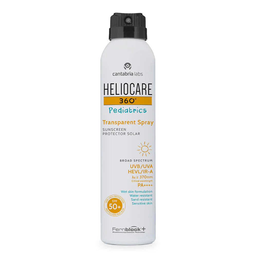 Heliocare 360 Pediatrics Spray Transparente SPF 50+ protección solar infantil para piel delicada