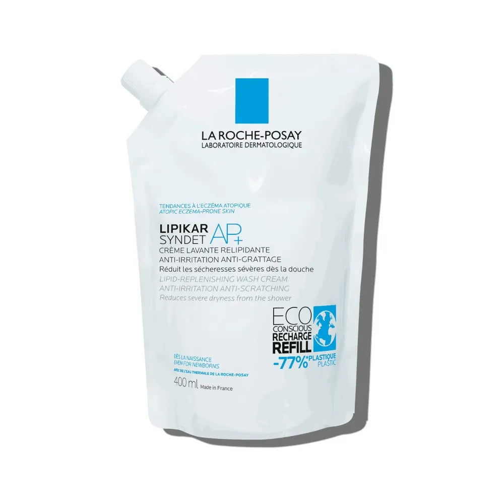 La Roche-Posay Lipikar Syndet AP+ Eco-Recarga crema lavante relipidizante para piel atópica y sensible 400ml