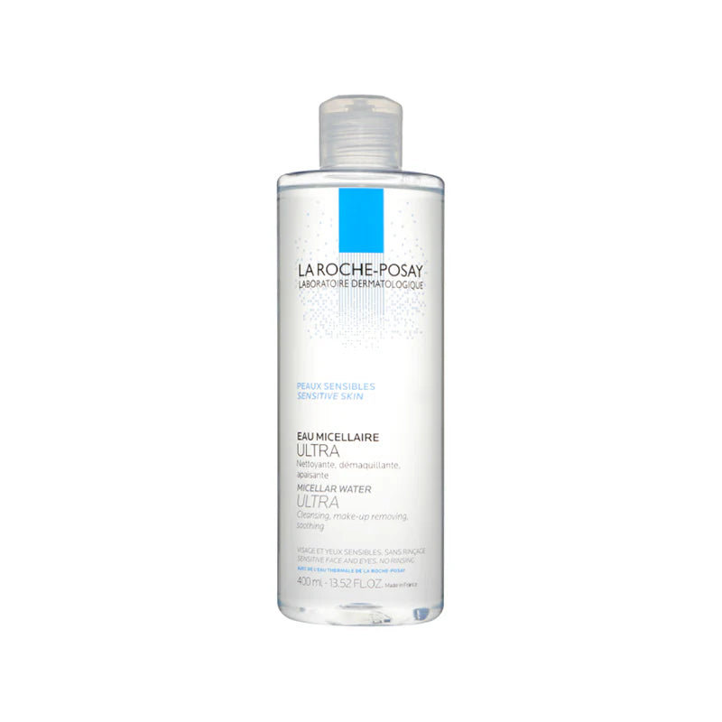 La Roche-Posay Toleriane Agua Micelar, solución limpiadora desmaquillante para rostro, ojos y labios, 400ml.
