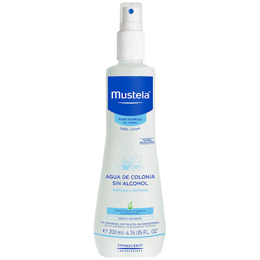 Bote de Mustela Agua de Colonia sin alcohol de 200ml para bebés y recién nacidos
