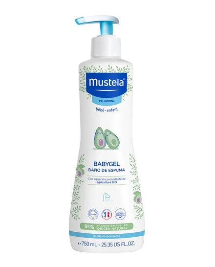 Mustela Babygel Baño de Espuma Bebé 750ml para piel delicada