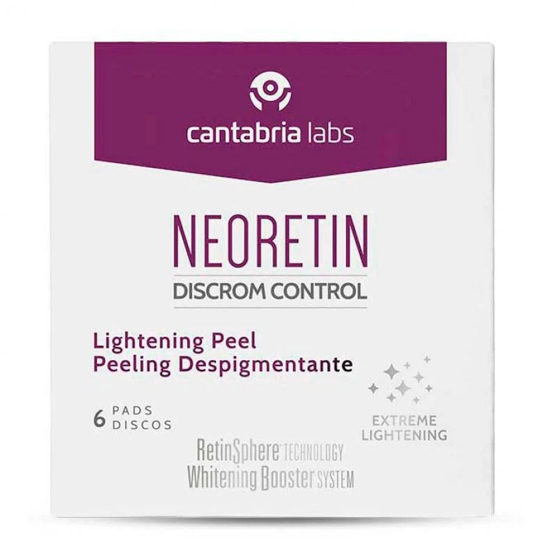 Neoretin Peeling Despigmentante en Discos, 6 unidades para reducir manchas y renovar la piel.
