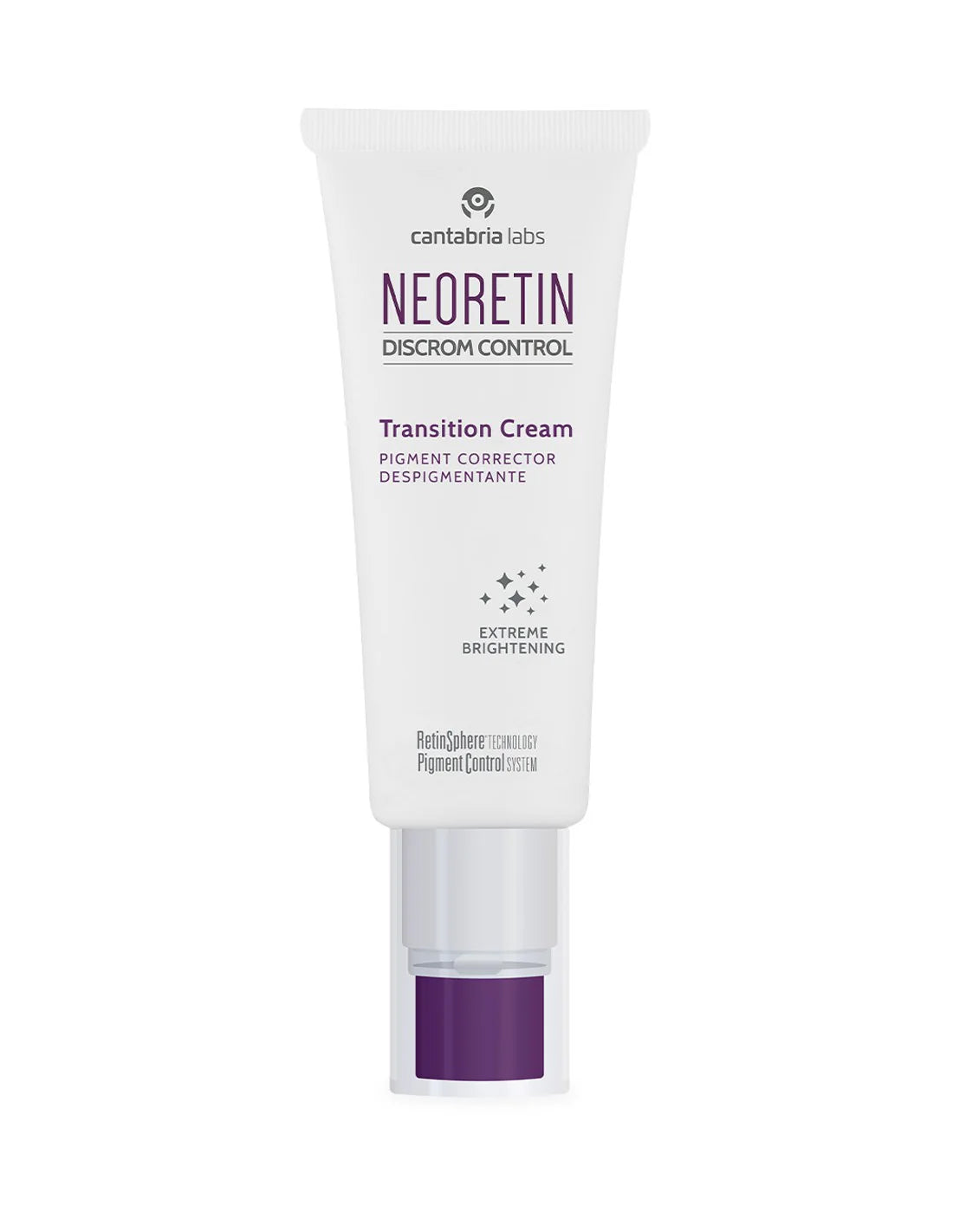 Crema despigmentante facial Neoretin Discrom Control Transition Cream para manchas y pieles sensibles 50ml