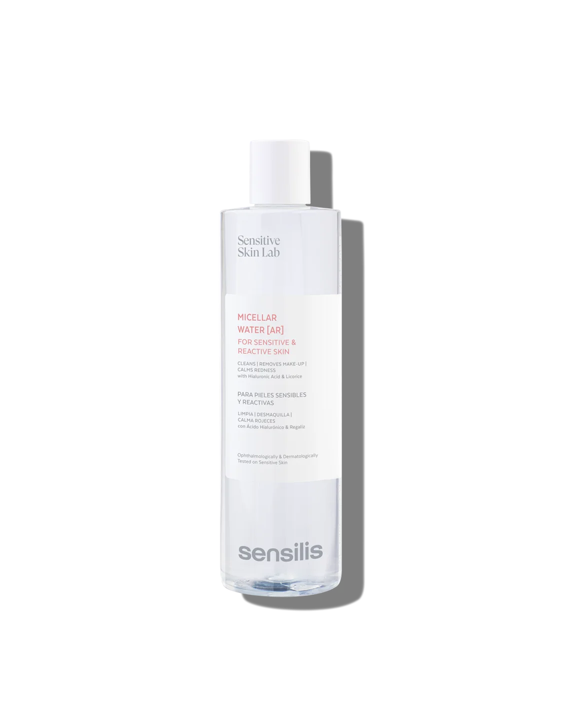 Sensilis Agua Micelar AR para pieles sensibles y con rojeces, limpia y desmaquilla suavemente el rostro, 400ml.