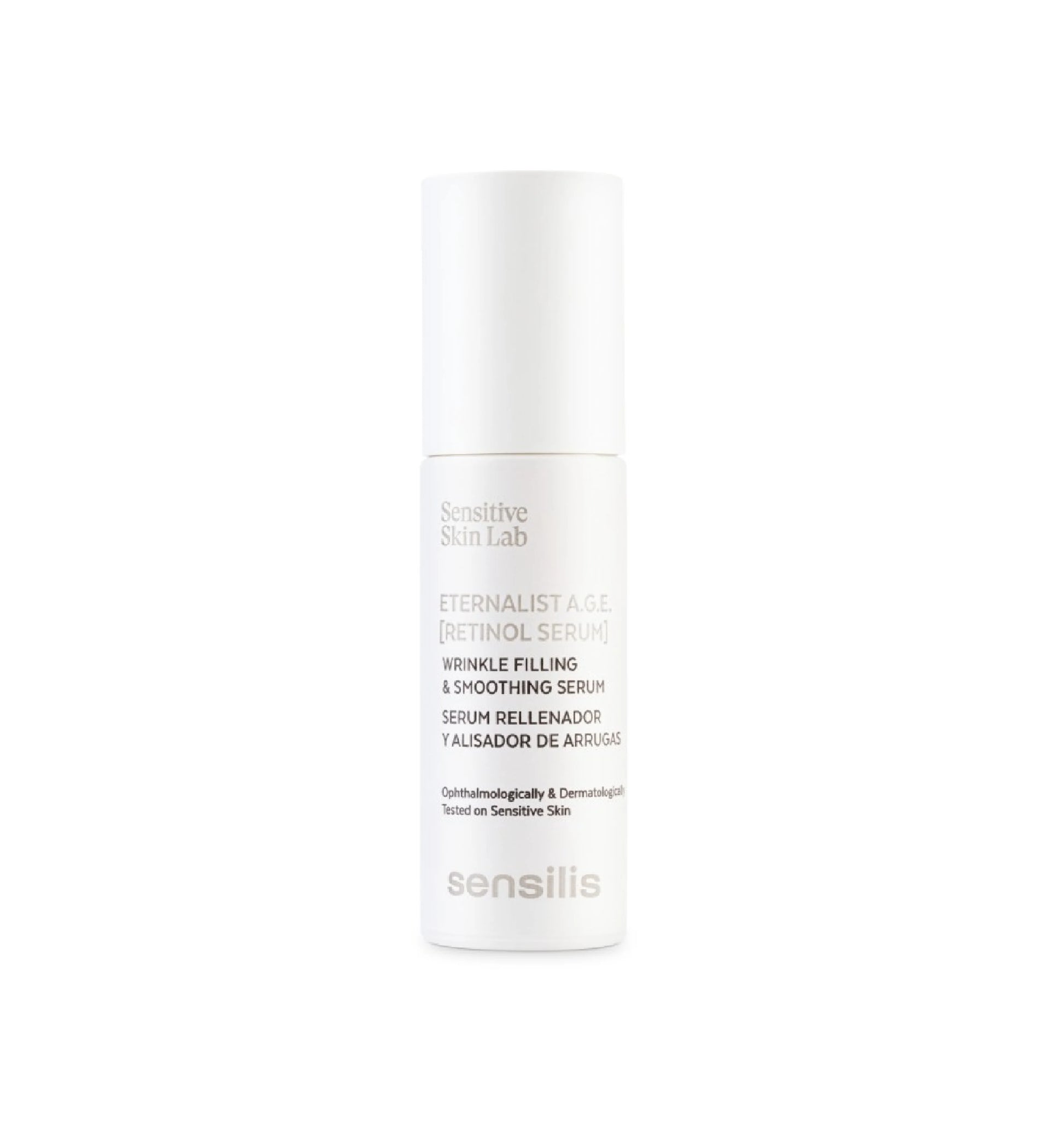 Sensilis Eternalist AGE Retinol Serum 30ml para arrugas profundas, firmeza y tono uniforme en pieles maduras sensibles.