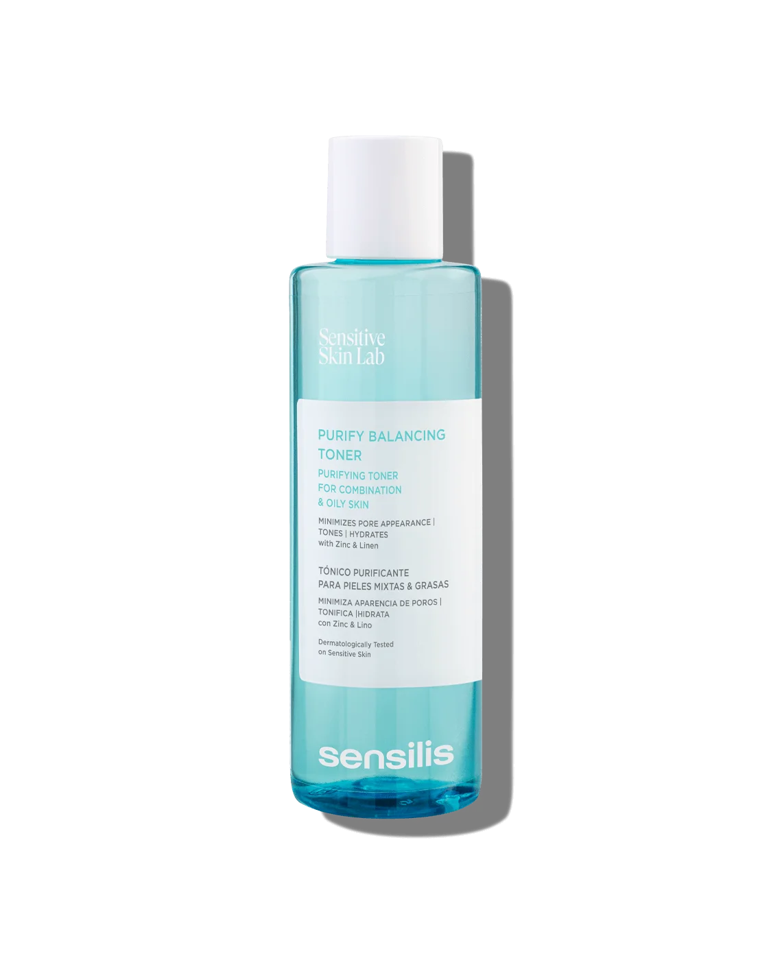 Sensilis Purify Balancing Toner, tónico facial equilibrante para pieles mixtas a grasas, frasco de 200ml.