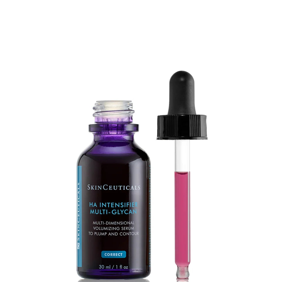 Sérum facial Skinceuticals HA Intensifier Multi-Glycan de 30 ml para hidratación, firmeza y volumen de la piel con ácido hialurónico puro.