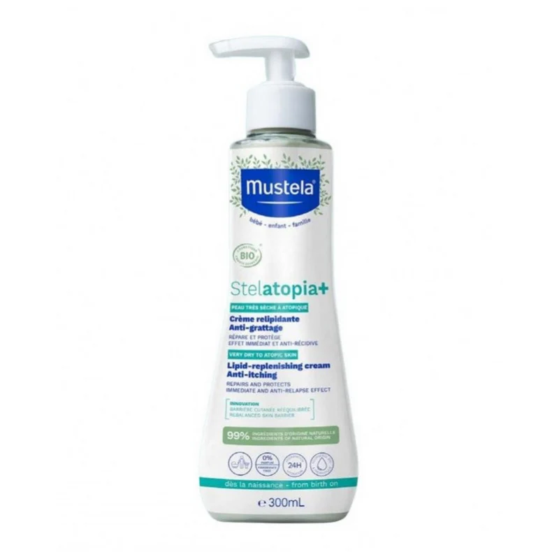 Stelatopia Crema Relipidizante para piel atópica, seca y sensible de bebé y adulto, 300ml