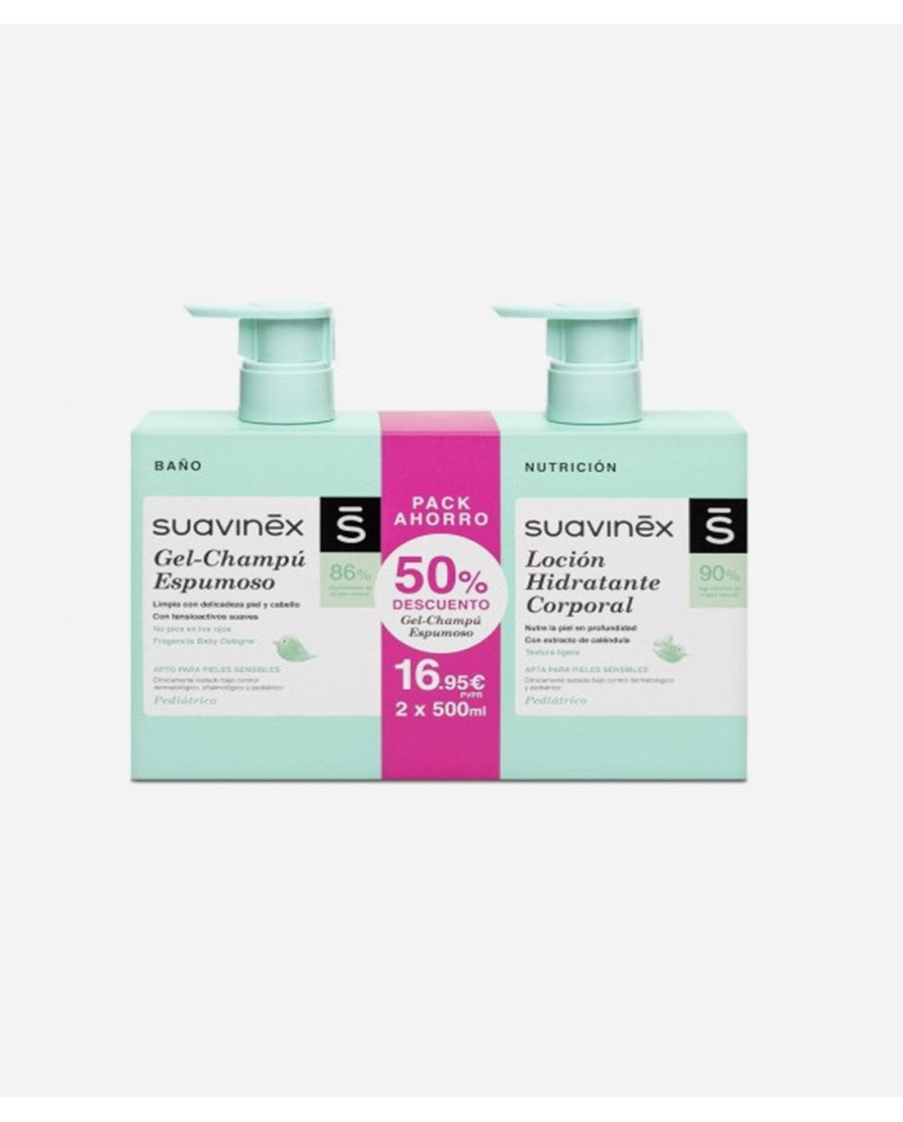 DUPLO GEL ESPUMOSO + LOCION CORPORAL 500 ML SUAVINEX
